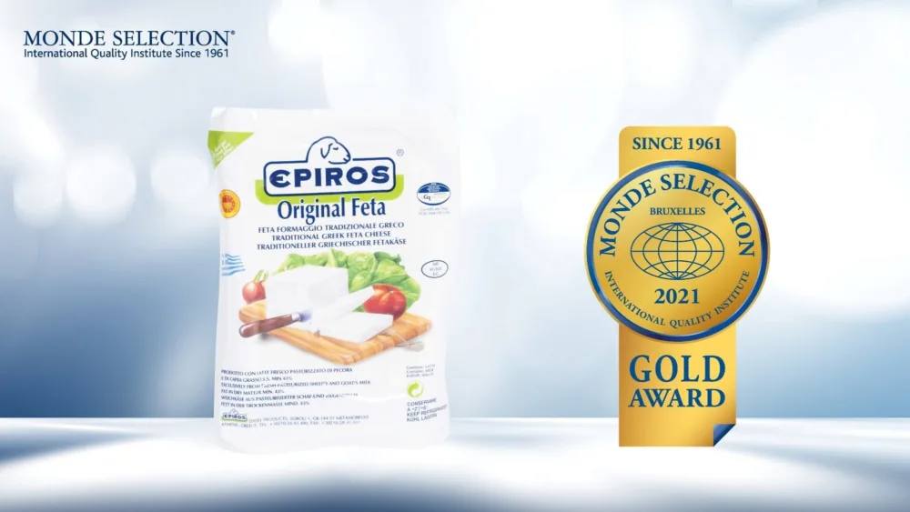 Τριπλή χρυσή διάκριση για τα προϊόντα φέτας Π.Ο.Π. της Ήπειρος στα Monde Selection 2021