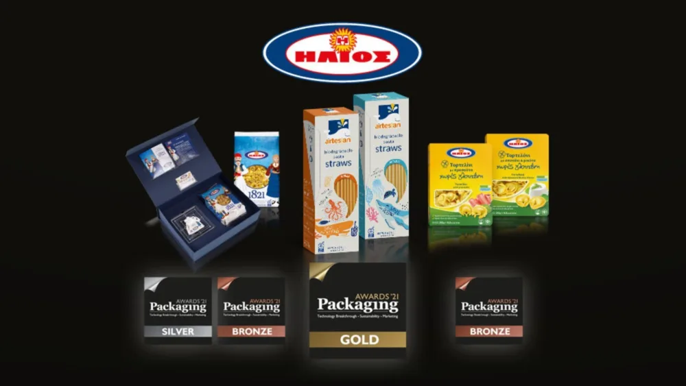 Τέσσερα βραβεία για τη Βιομηχανία Ζυμαρικών Ήλιος στα Packaging Awards 2021