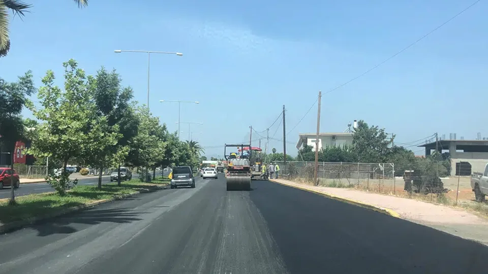 Ολοκληρώθηκε η ασφαλτόστρωση στο ρεύμα εξόδου της Νέας Εισόδου, στην Καλαμάτα