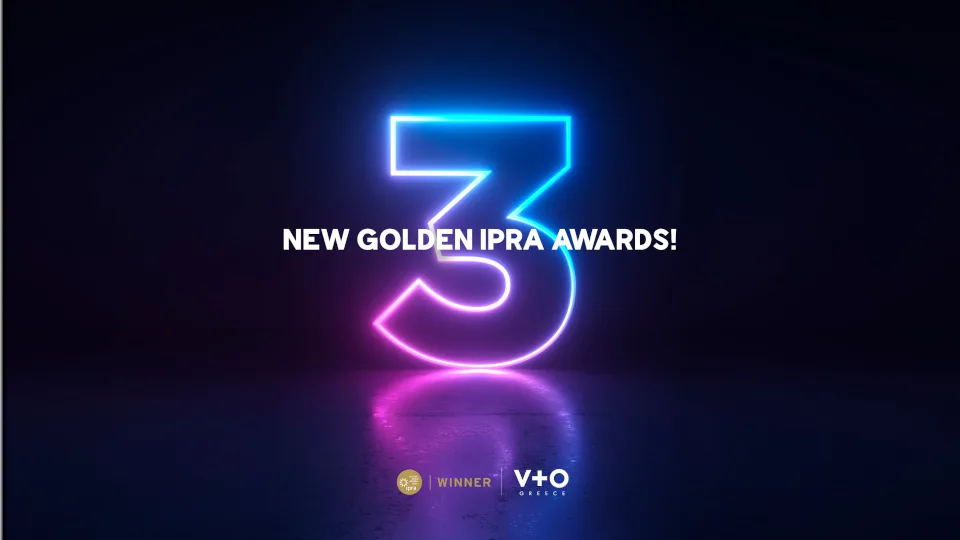 Τρεις νέες διεθνείς διακρίσεις για τη V+O στα IPRA GOLDEN WORLD AWARDS 2023