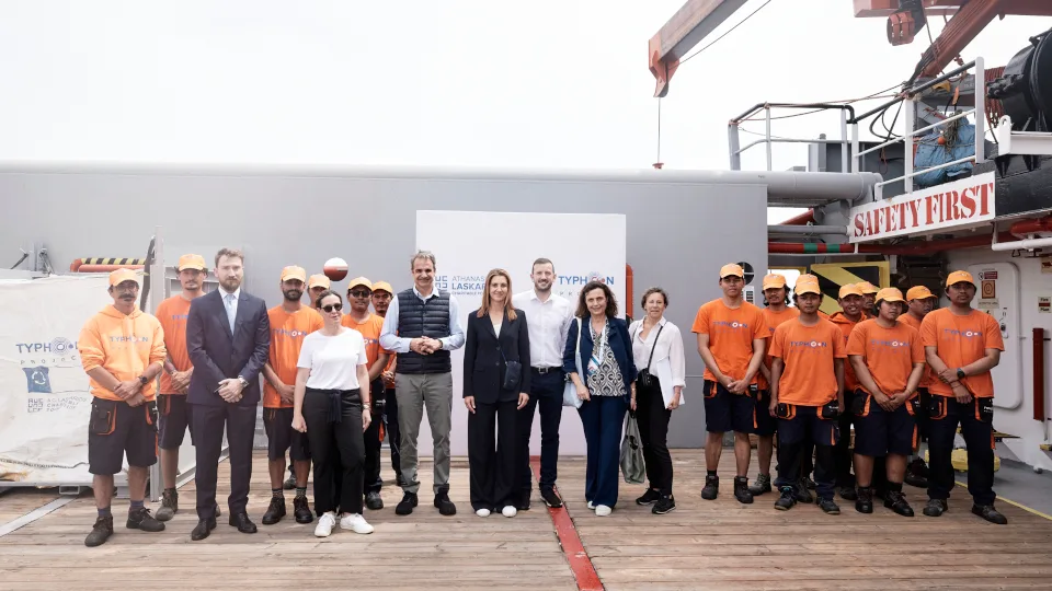 Επίσκεψη Κυρ. Μητσοτάκη και V. Sinkevičius ​στο πλοίο «Typhoon»