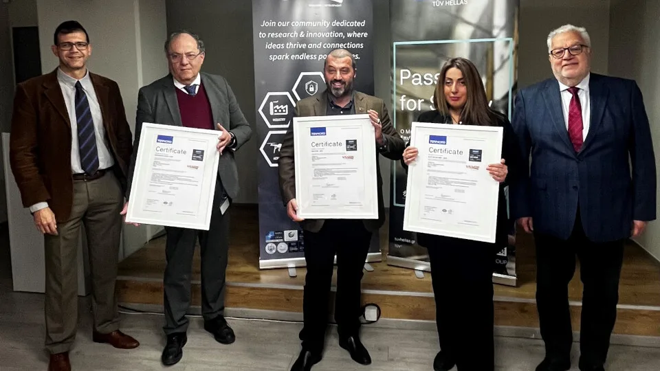 Η VANOS S.A. έλαβε 9 Πιστοποιήσεις από την TÜV HELLAS (TÜV NORD) S.A.