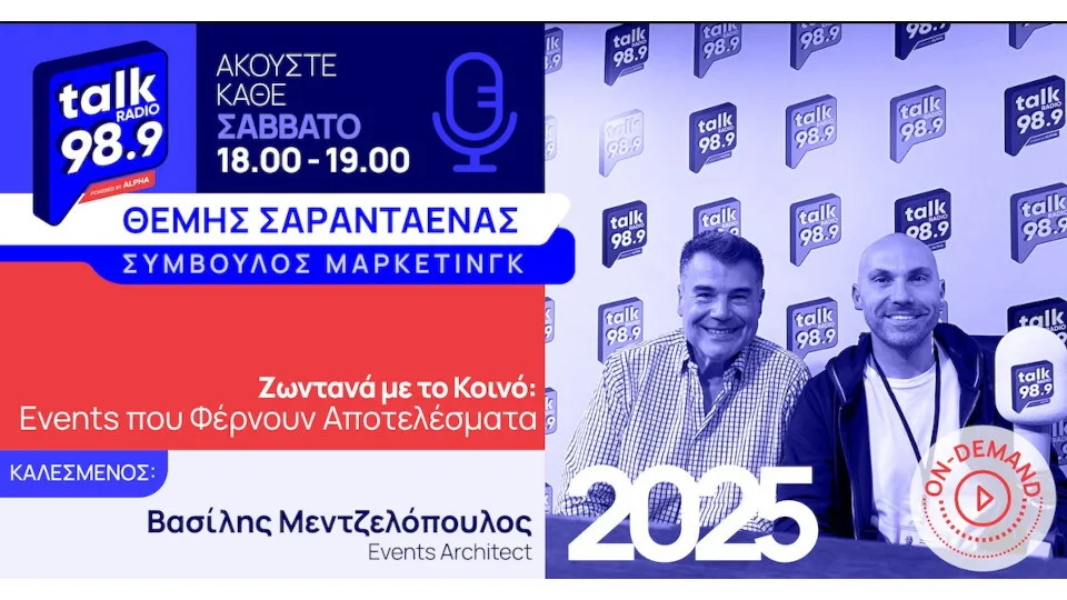 Θ. Σαρανταένας, TalkRadio 989 by Alpha: Υποτιμημένο όπλο μάρκετινγκ για μικρές επιχειρήσεις τα events