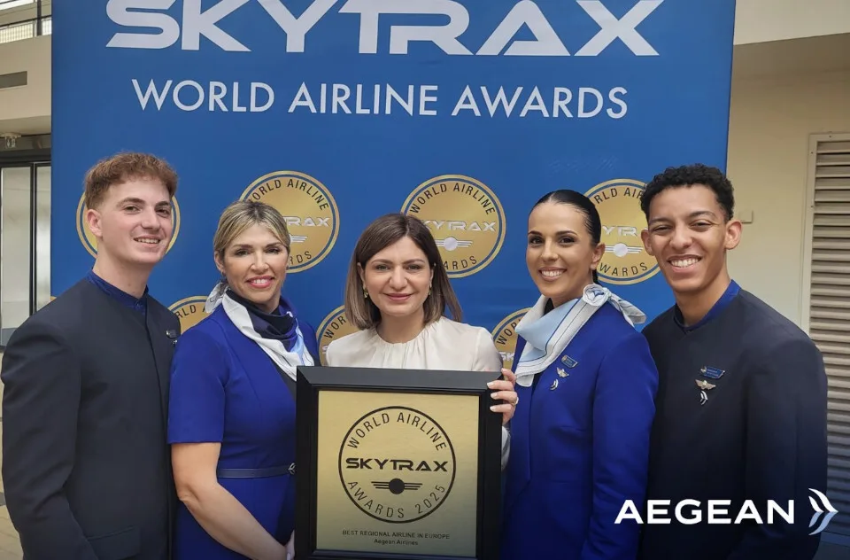 AEGEAN: «Καλύτερη Περιφερειακή Αεροπορική Εταιρεία στην Ευρώπη» για 14η χρονιά