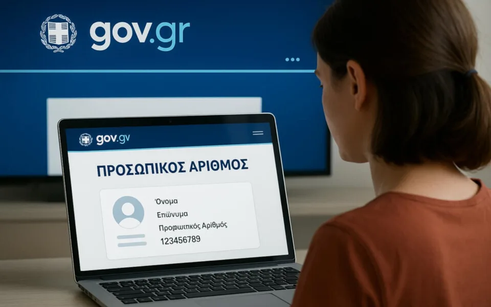 Μέχρι τις 5/11 οι πολίτες εκδίδουν μέσω του myInfo Προσωπικό Αριθμό επιλέγοντας τα δύο πρώτα ψηφία