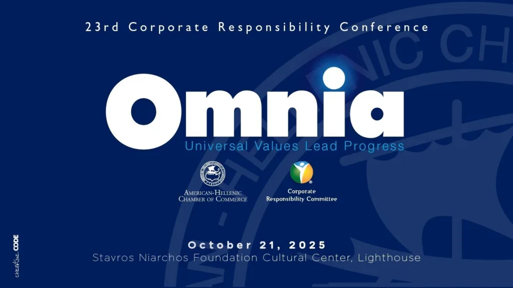 23ο Συνέδριο Εταιρικής Υπευθυνότητας Omnia την Τρίτη 21 Οκτωβρίου: Οι Οικουμενικές Αξίες Οδηγούν την Πρόοδο