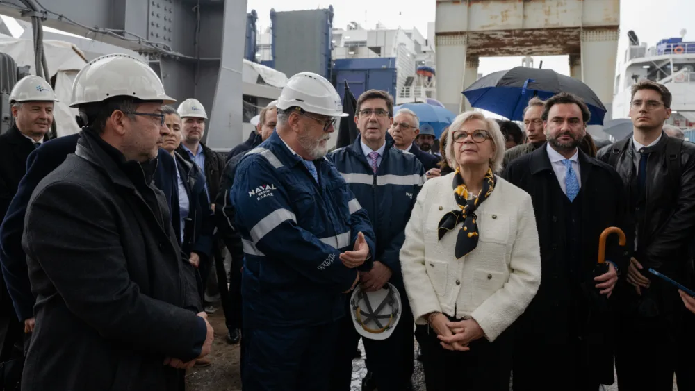 Παρουσίαση της πλωτής εξέδρας USSPS παρουσία μεταξύ άλλων του Γενικού Διευθυντή της ΓΔΑΕΕ και του CEO της Naval Group