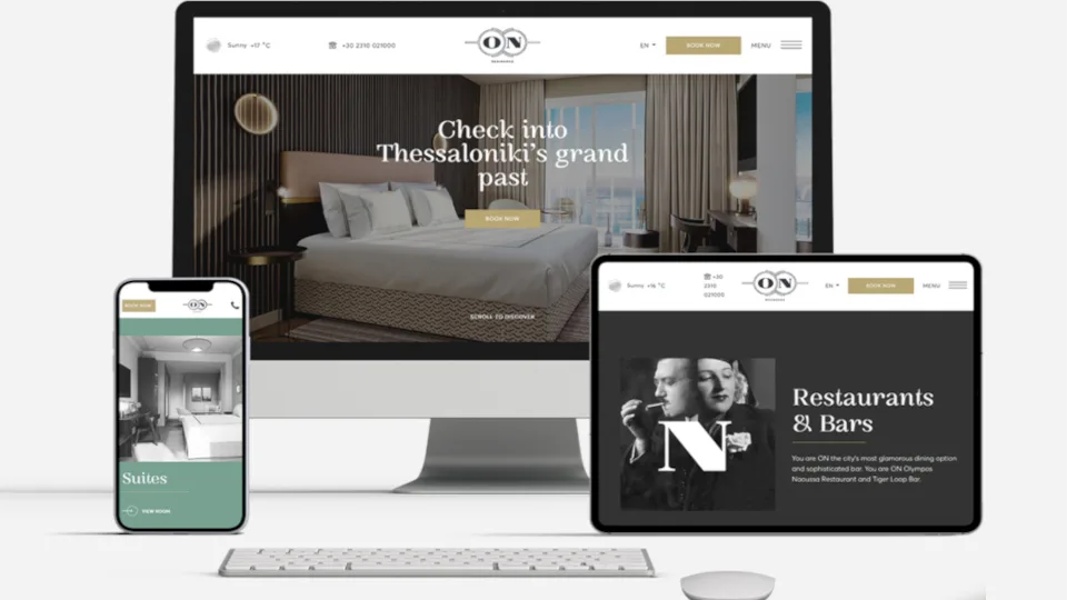 Νέα custom websites για το ξενοδοχείο ΟΝ Residence και το εστιατόριο Olympus Naoussa από την Eyewide
