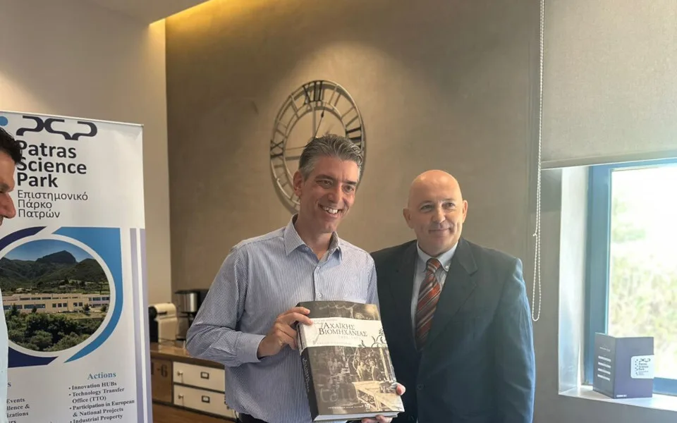 Στο Επιστημονικό Πάρκο Πατρών ο Τ. Γαϊτάνης - «Ζωντανό παράδειγμα σύνδεσης της ερευνητικής και επιχειρηματικής κοινότητας»